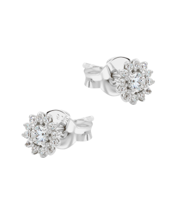 Blossom CZ Flower Silver Stud Earring STS-7131